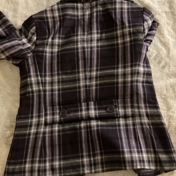 NWT Talbots purple plaid blazer size 8P - Picture 7 of 8